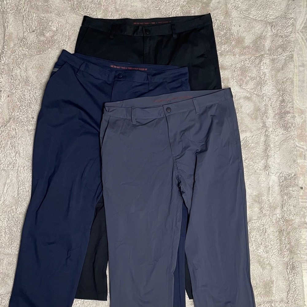 Lot of 3 Rhone Commuter Pants Mens 35x28 Stretch Performance Trousers Slim Fit